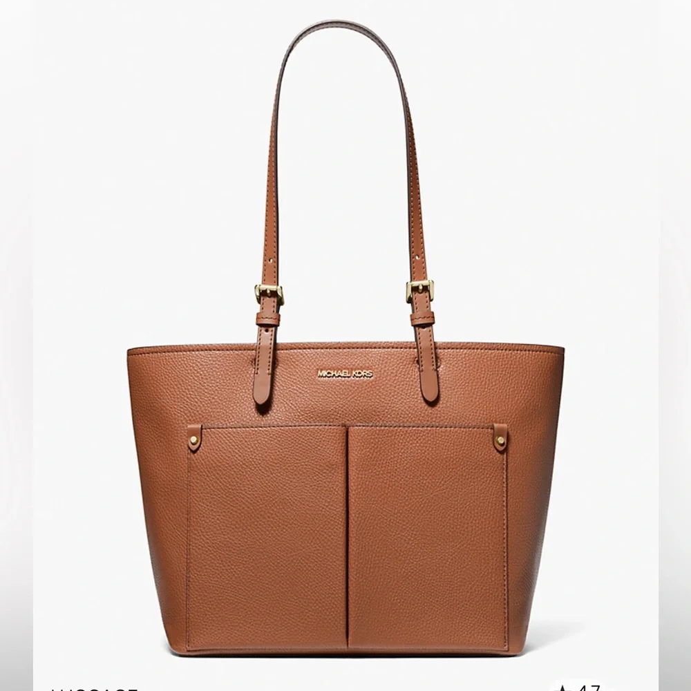 Michael Kors Luggage Jet Set Travel Med Double Pocket Non-Leather Vegan Tote NWT - Picture 1 of 15